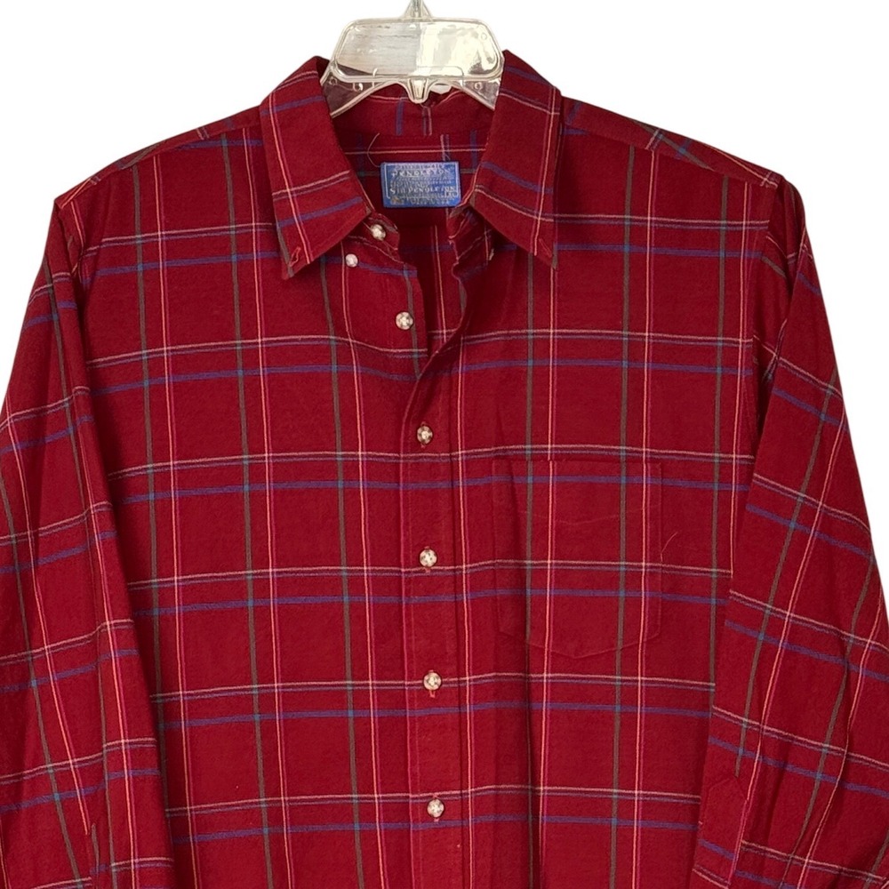 Pendleton Red Plaid Casual Button Down Shirt